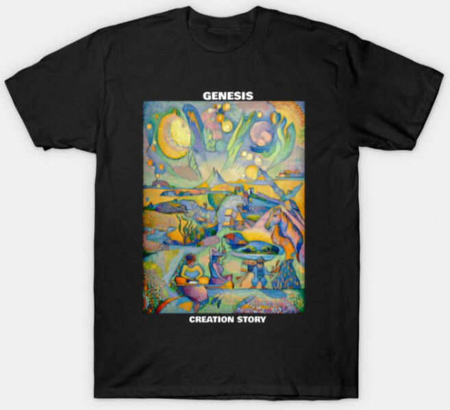 Variant of 1993 lineart titled Genesis