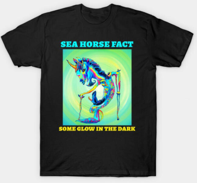 Poly art variant of my 1984 line art drawn in Brussels depicting a seahorse-unicorn-merman.